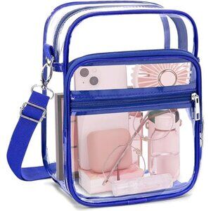 Clear Crossbody Bag with Adjustable Shoulder Strap, Stadium Approved